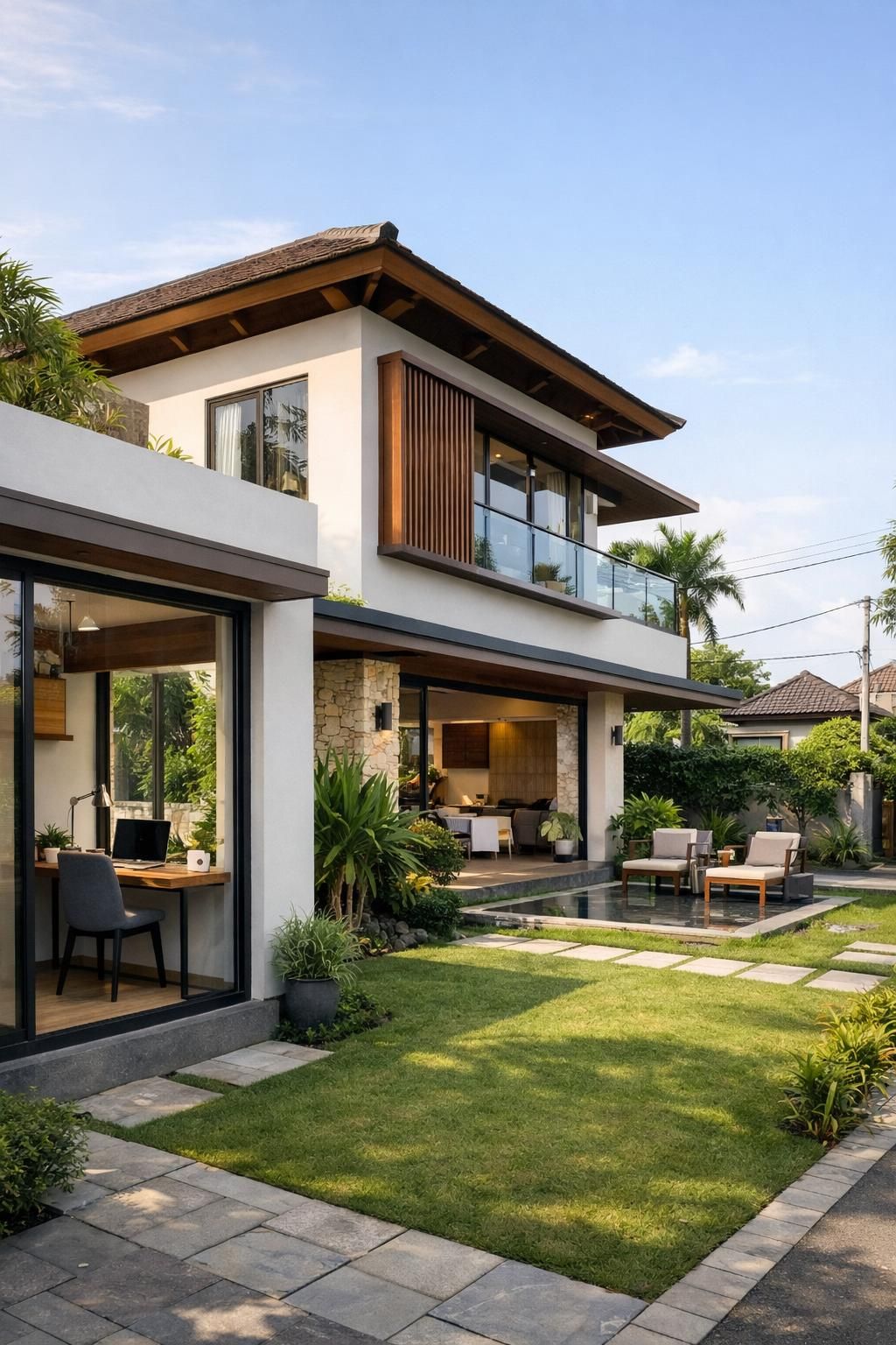 villa modern untuk ekspatriat di denpasar, bali, menawarkan lokasi strategis dan harga sewa kompetitif, ideal untuk kenyamanan dan gaya hidup eksklusif.